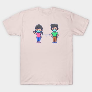 Social distancing cartoon T-Shirt